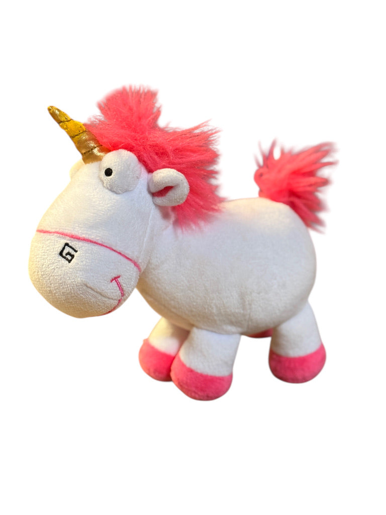 'Fluffy', 7" Ty Original Beanie Baby Unicorn Plush from Despicable Me 3, Preowned