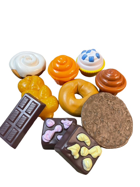 Delicious! Mixed Lot of 10 Delightful Play Desserts Including Cupcakes, Brownies, Cookies & More!