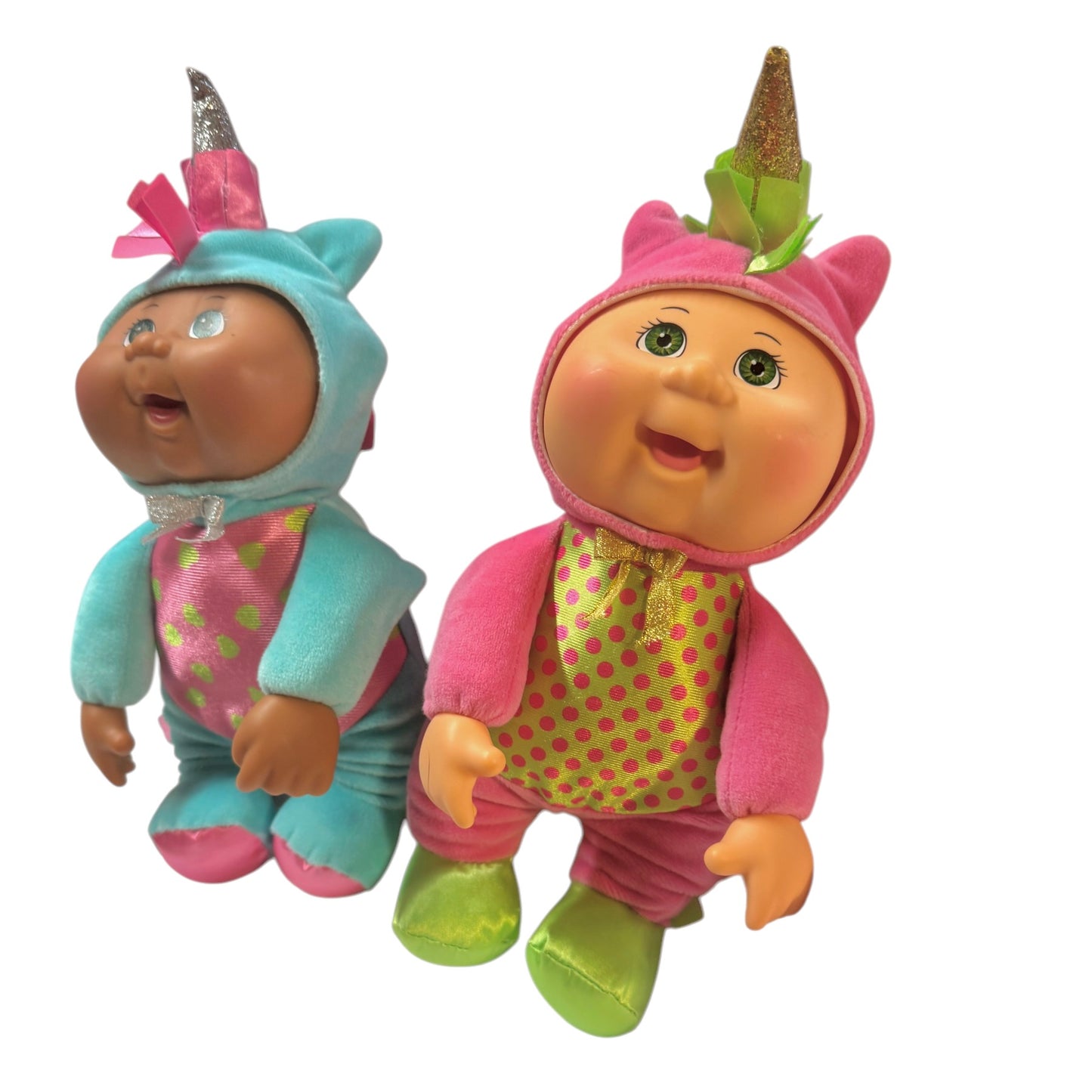 Cabbage Patch 10" Exotic Cuties Unicorn Pair, Signature Fragrance in Excellent Preowned Condition