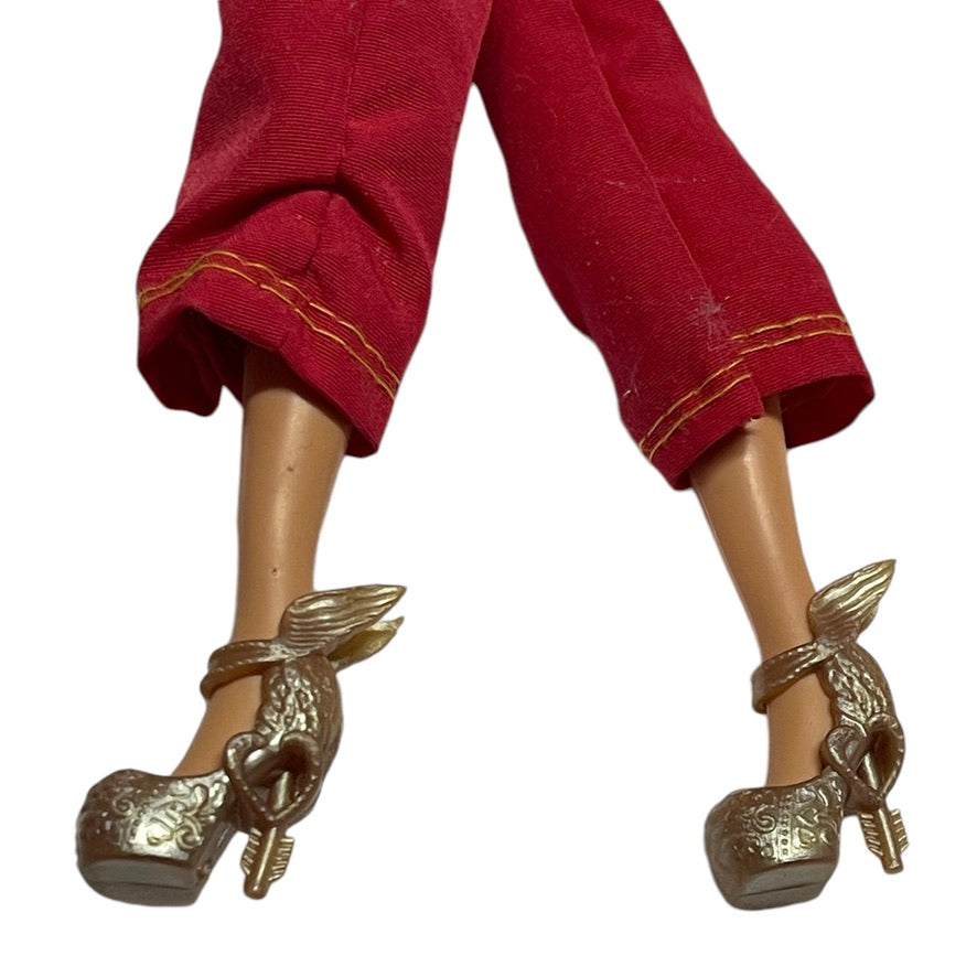 Zuru Fashion Doll, Thick Blond Hair, Cute Hoodie and Red Drawstring Pants, Amazing Gold Shoes!