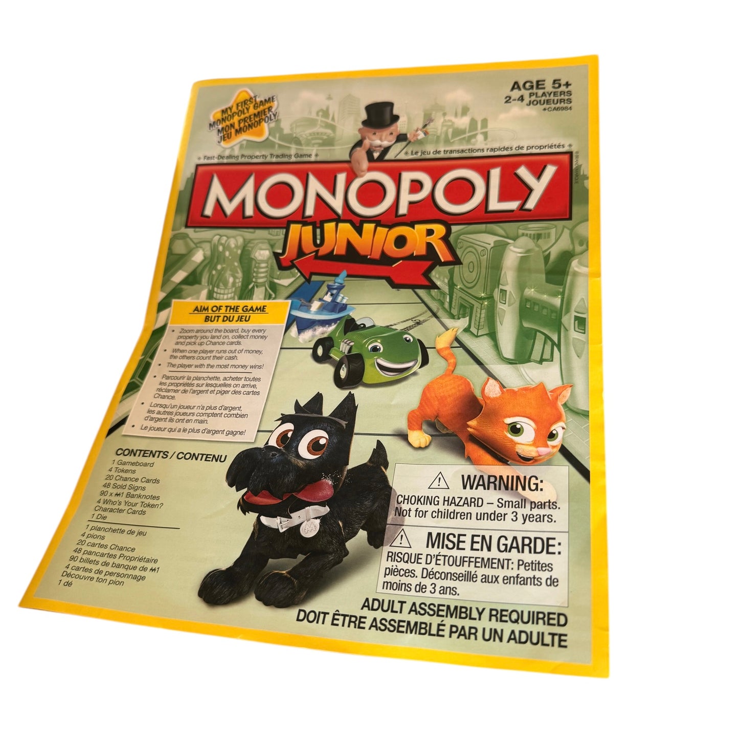 Monopoly Junior, Hasbro Gaming, My First Monopoly Game Complete, in Great Preowned Shape!