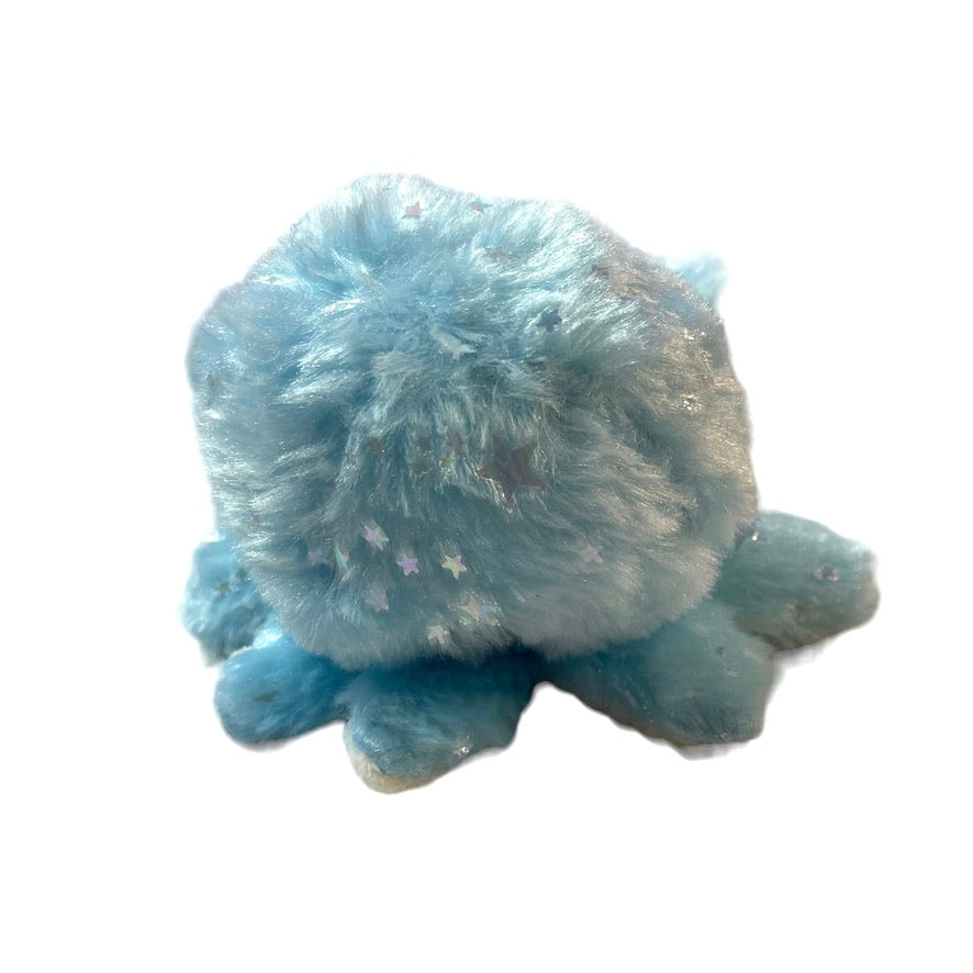 Sparkly  Sky Blue Baby Octopus, Ribbed Tentacles, Bright Shiny Eyes and a Big Smile! GUC