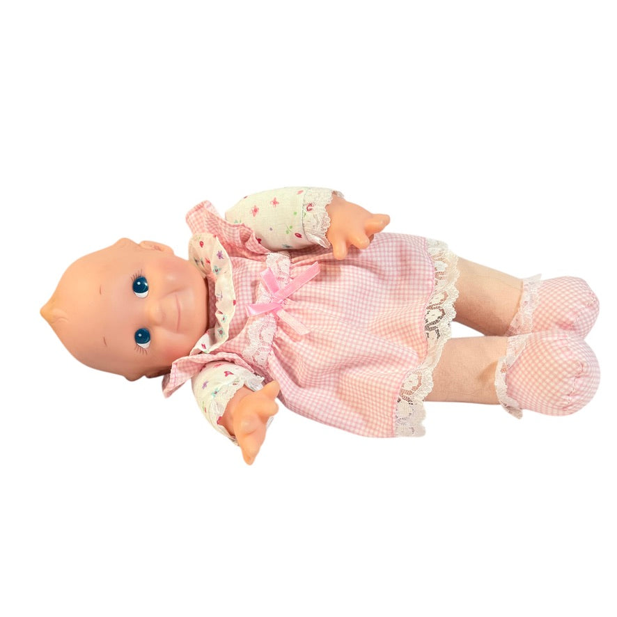 Goldberger Vintage !999 KEWPIE Doll, Moulded Curls, Painted Eyes, Original Clothes, Preowned