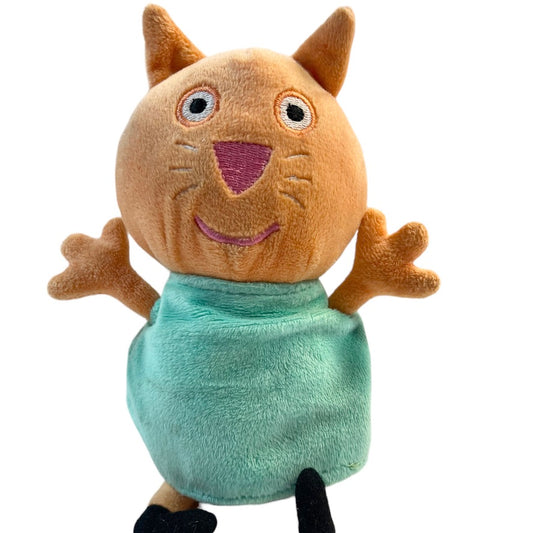 Peppa Pig 8" Candy Cat , A Talking, Meowing, Orange  Cat in a Snazzy Shirt, with Pretty Embroidered Features