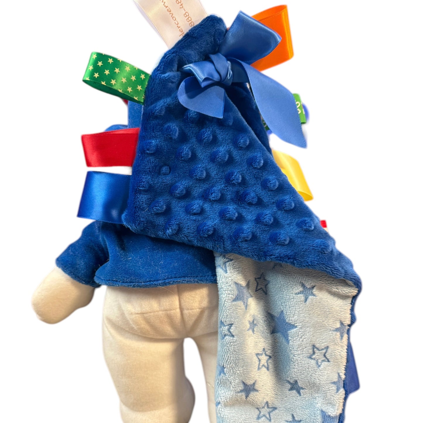 Christmas Weighted Scarecrow Snowman Plush Tag/Lovey Combo Felt Bird on Hat EUC