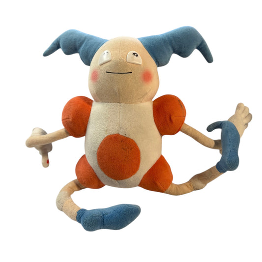 Pokemon 12" Detective Pikachu Mr. Mime Soft Stuffed Plush Toy Doll Posable Limbs, Preowned