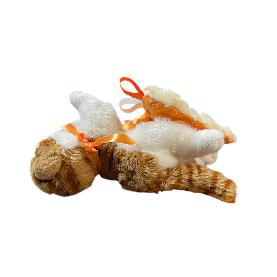 Gund Scoopers Jr, 10" Orange Tabby Plush & Lovey Security Blanket Combo in EUC