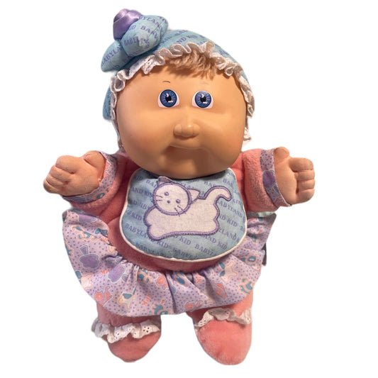 Hasbro Baby Land 10" Cabbage Patch Kid VTG 1988 Doll with RATTLE  Plush Bib in EUC