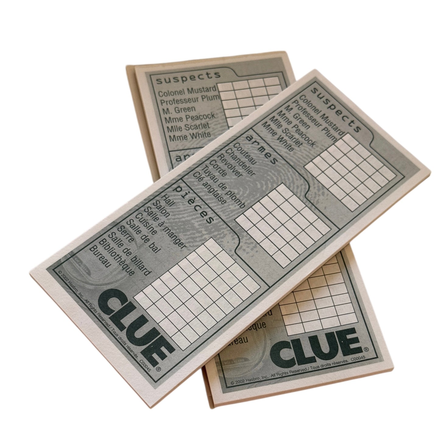 Vintage Clue, Parker Brother's Classic Detective Game from Hasbro, 2002 Bilingual. Preowned