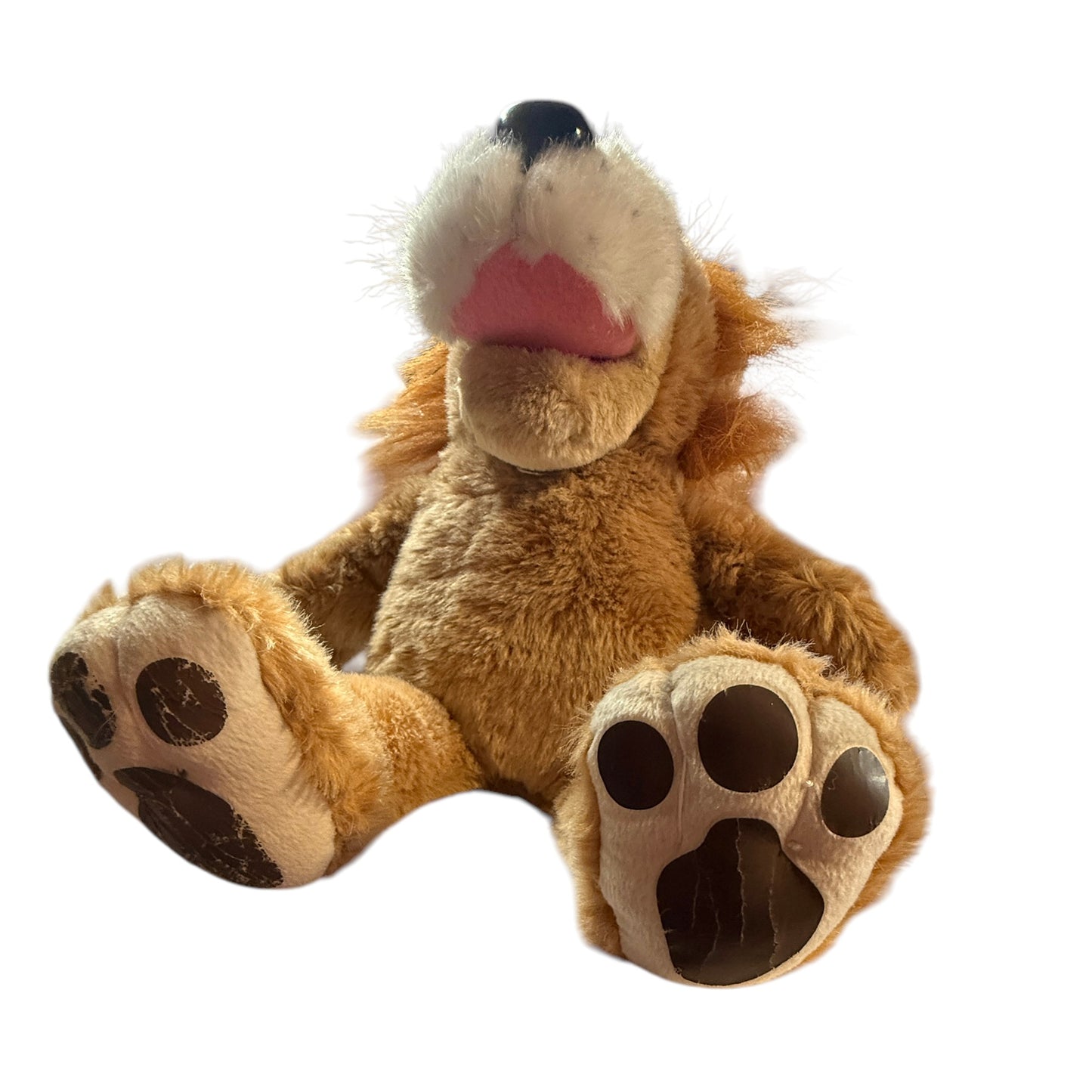 Vintage Ganz 17" Roary the Lion, Chunky Tan Body, White Snout with Black Noise & Freckles!