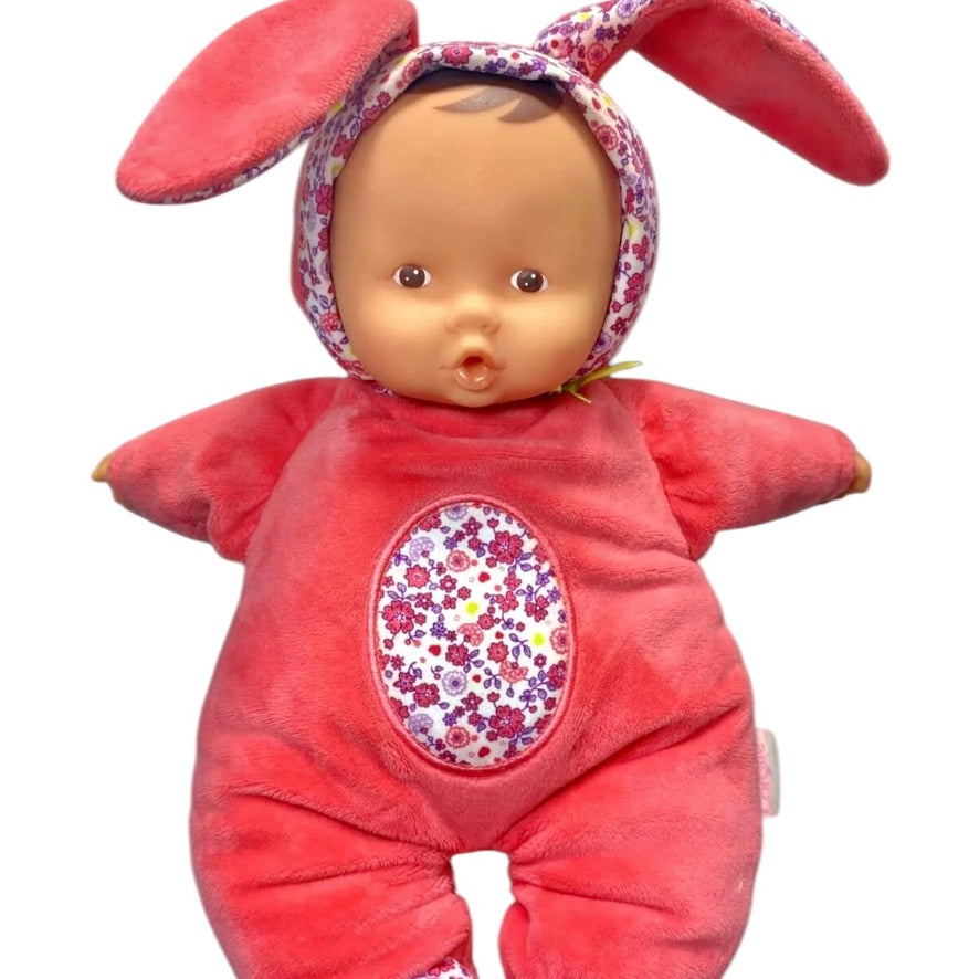 Adorable Corolle Babibunny Dodo Baby Doll Tiny Yellow Bow Missing Sound & Light Box