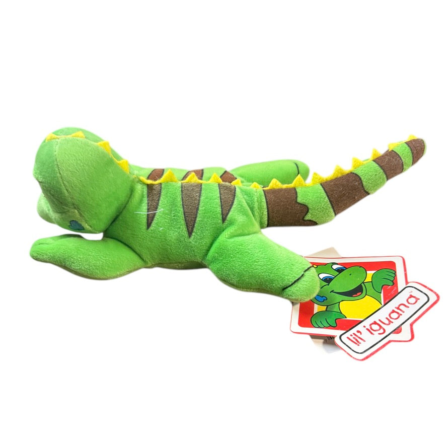 Lil' Iguana Child Safety Mascot Stuffed Green Reptile Plush, Embroidered Eyes, Hand & Tush Tags