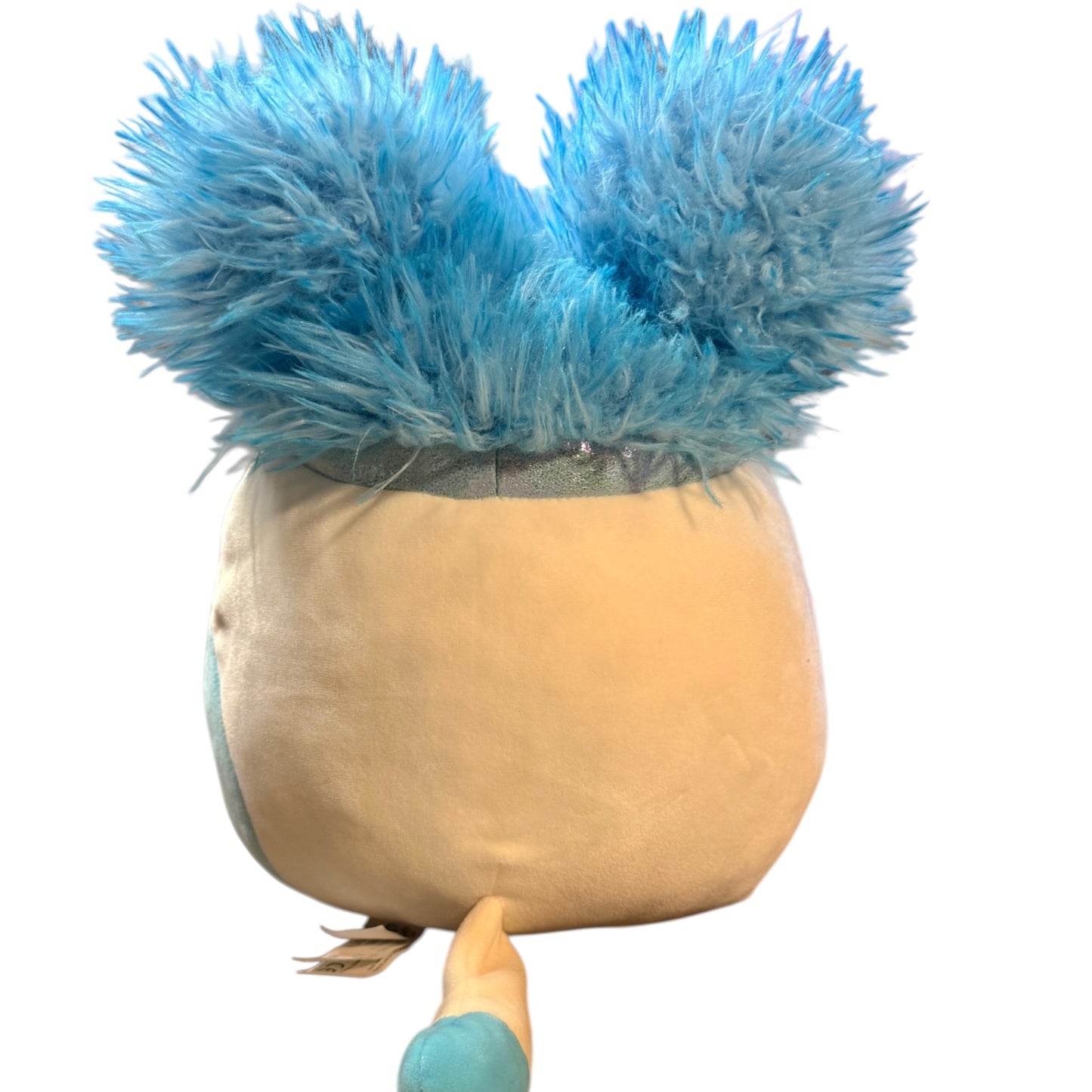 Cora the Cat, a Squish-Doos Squishmallow Plush Toy, Cream/Turquoise & Wild Blue Hair in EUC
