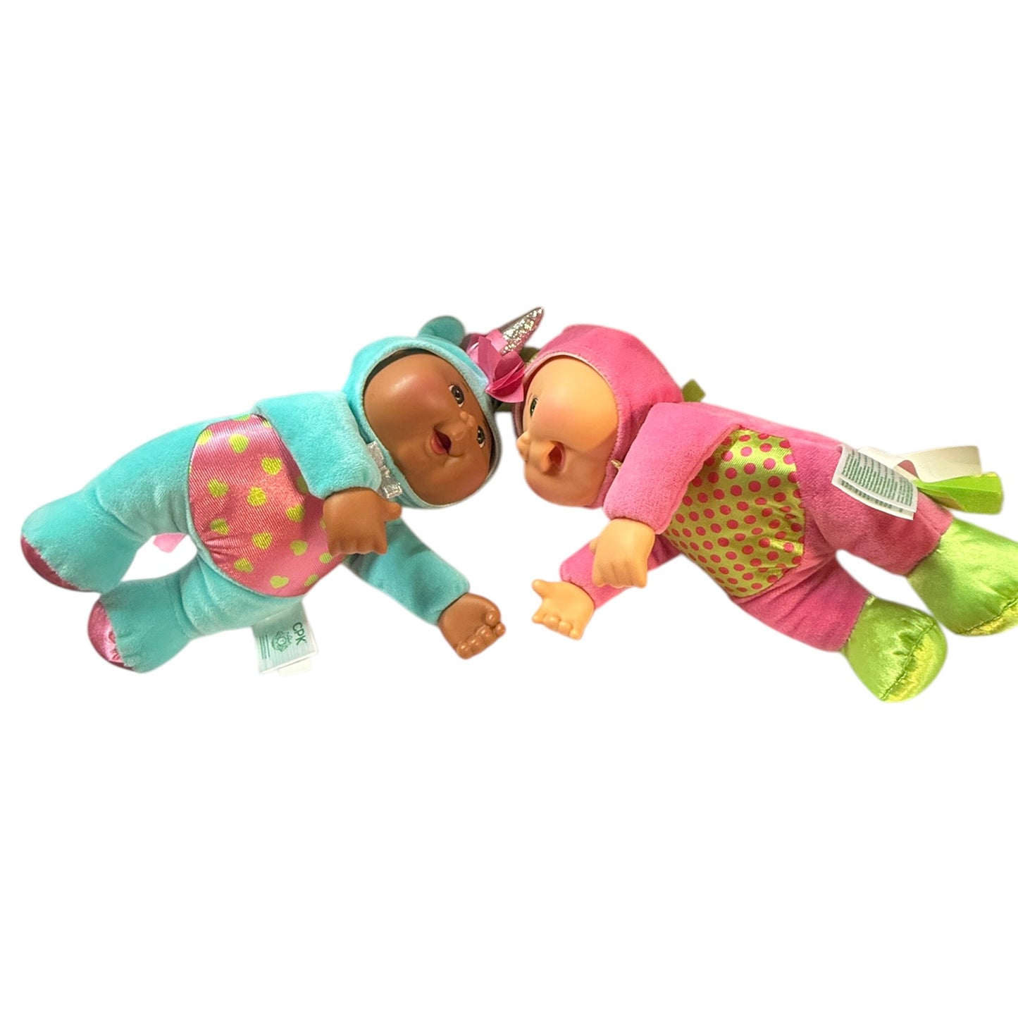 Cabbage Patch 10" Exotic Cuties Unicorn Pair, Signature Fragrance in Excellent Preowned Condition