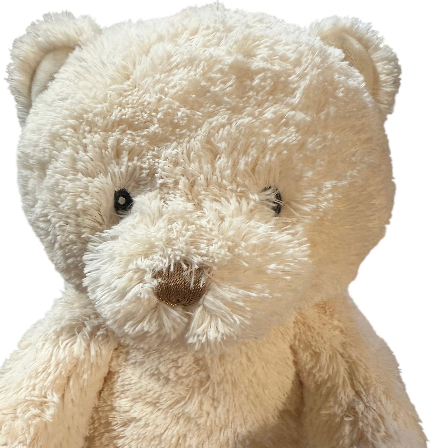 Gund Cream Animated Peek-a-Boo Teddy Bear with Satin Trimmed Blanket in EUC