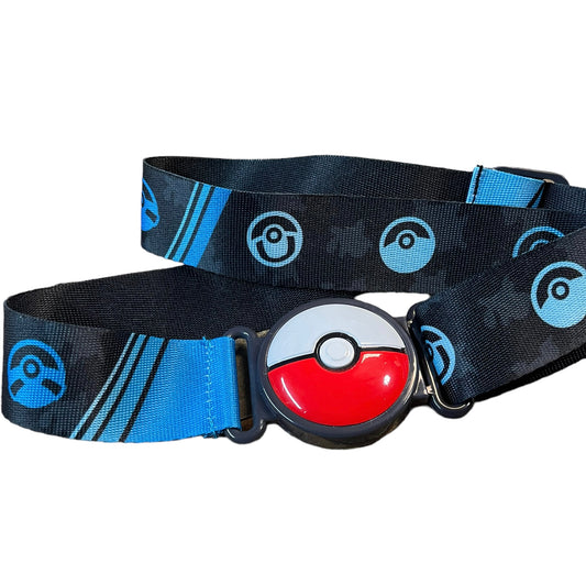 Pokemon Clip N Go Pokeball Belt 2018 Trainer Belt -Tomy Blue Black Adjustable