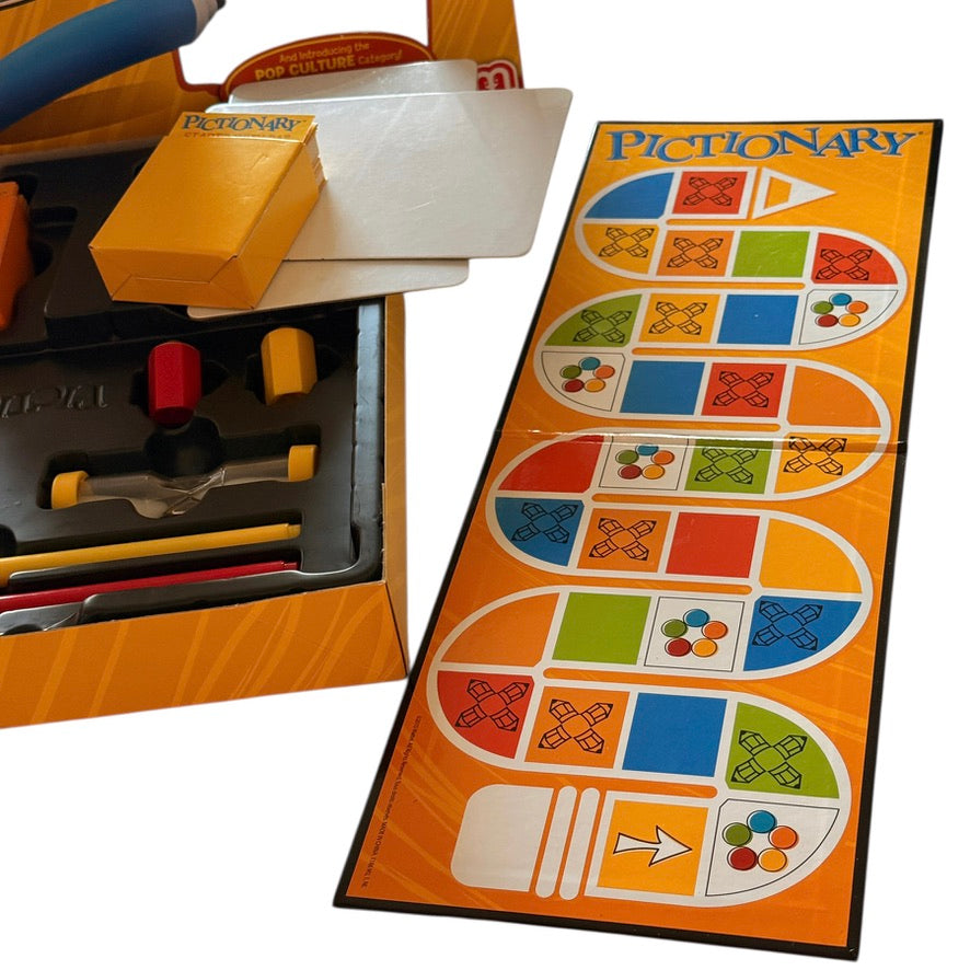 Mattel Pictionary Game with new Pop Culture Category in Good Preowned Condition