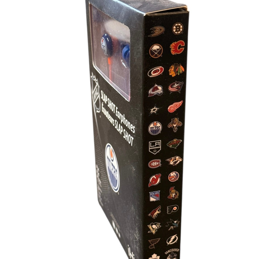 Edmonton Oilers Slap Shot Earphones for iPod, iPad, & iPhone