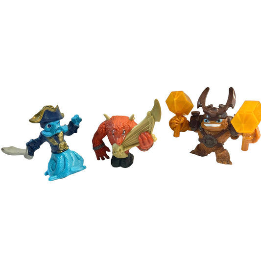 Activision Skylanders Mixed Lot, Wash Buckler, Wallop & Trap Team Wolfgang, Toys/ Cake Toppers