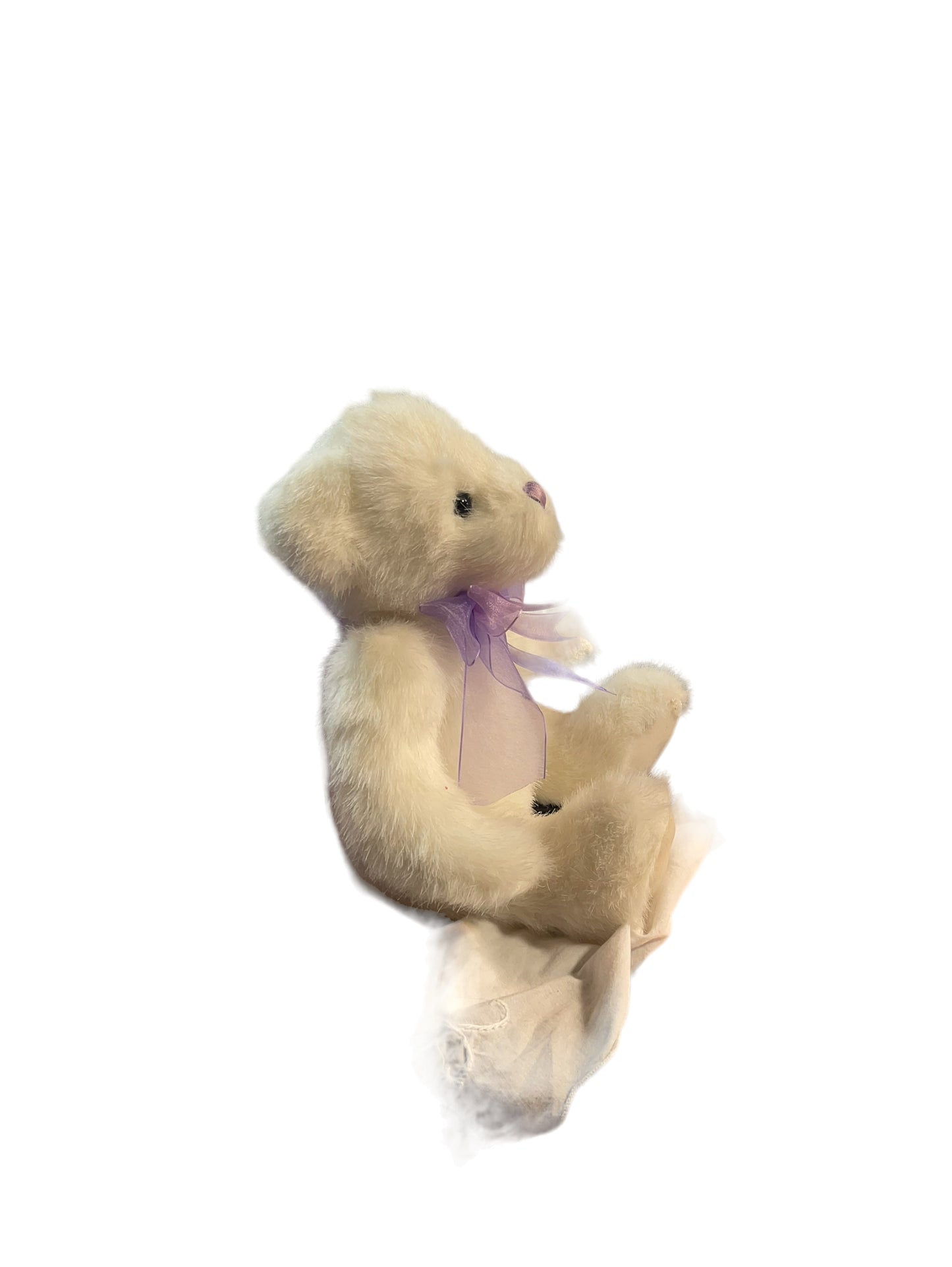 Vintage'Phoebe', Creamy 18" Bear by Russ, Rosy Cheeks, Corduroy Paws & Original Dress