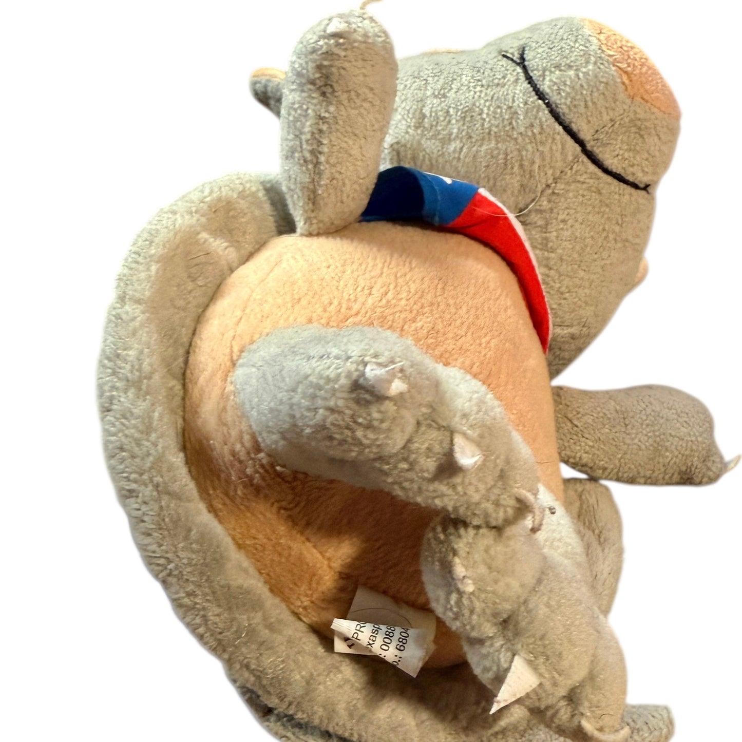 Texas Products Plush Grey Armadillo Stuffed Toy with a Texas Flag Bandana in EUC