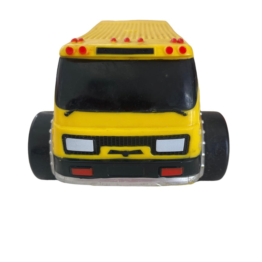 Kid Galaxy KG17153S 6" Squeezable Pull Back Friction School Bus in EUC
