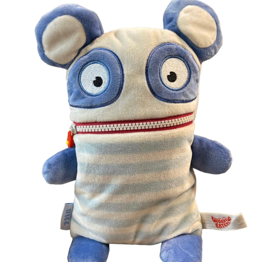 Worry Eater, 'Bill', Striped Plush Stuffed Zippered Anxiety Relief by Sorgenfresser