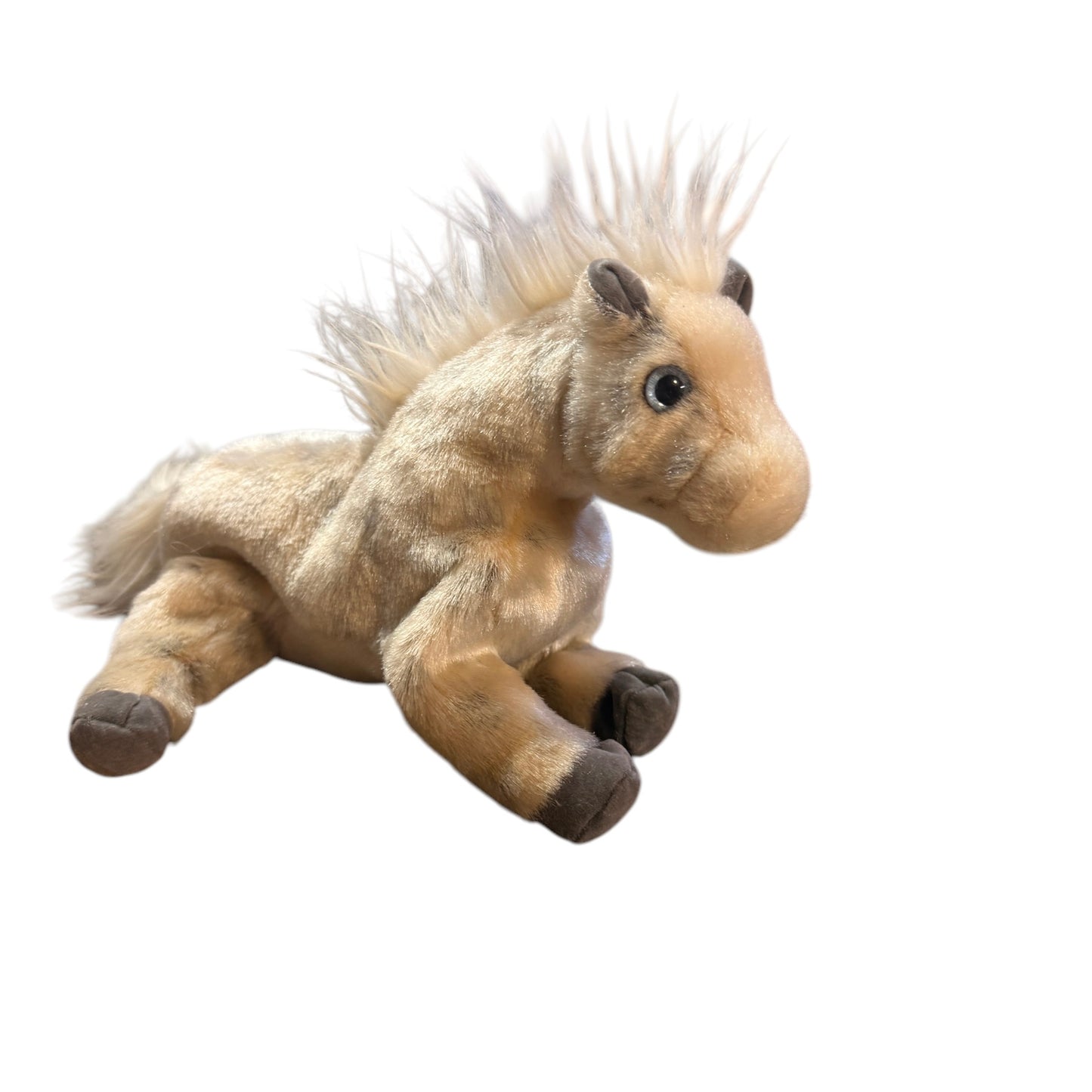 TY Retired Beanie Baby, 'Lightening,' Adorable Cream & Silver Realistic Stuffed Horse Toy in GUC