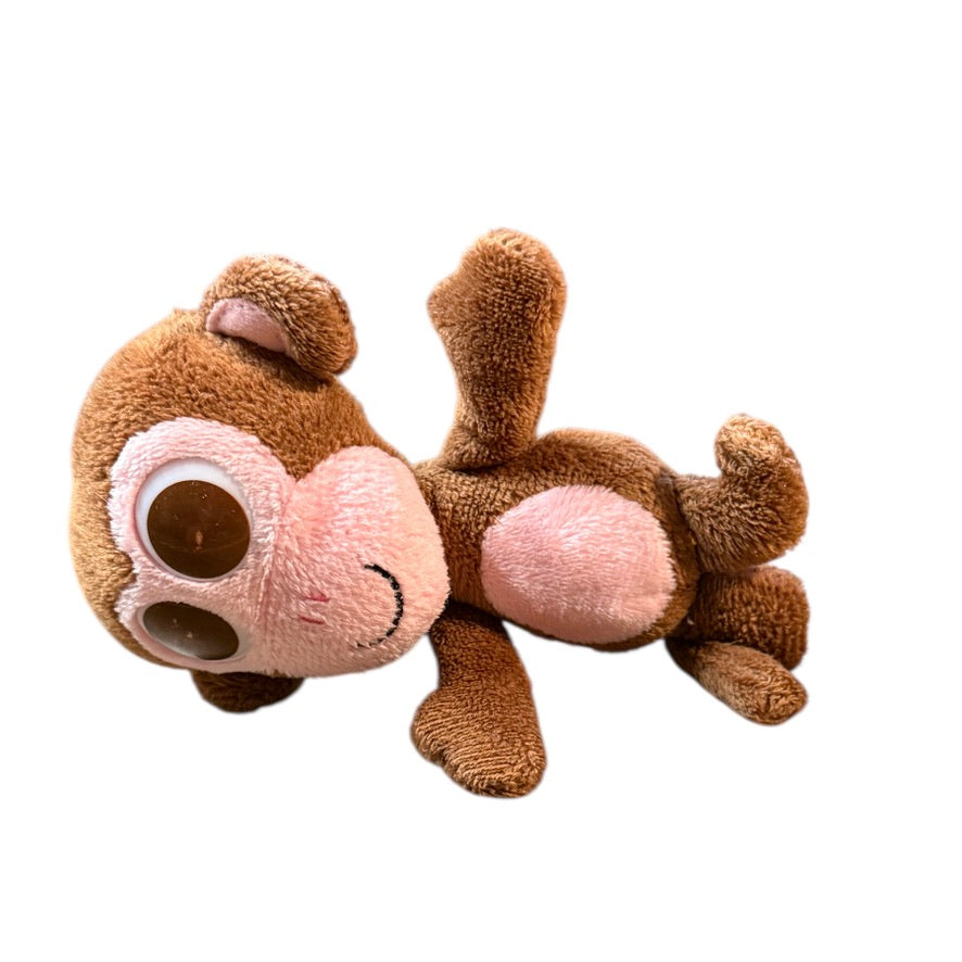 Cadbury Buttons Monkey Small Soft Plush Toy, 5" Brown & Pink Plush with Chocolate Button Eyes