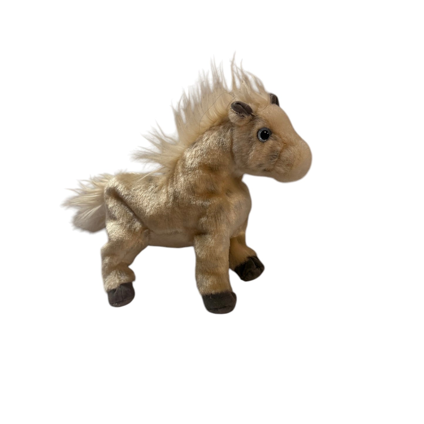 TY Retired Beanie Baby, 'Lightening,' Adorable Cream & Silver Realistic Stuffed Horse Toy in GUC