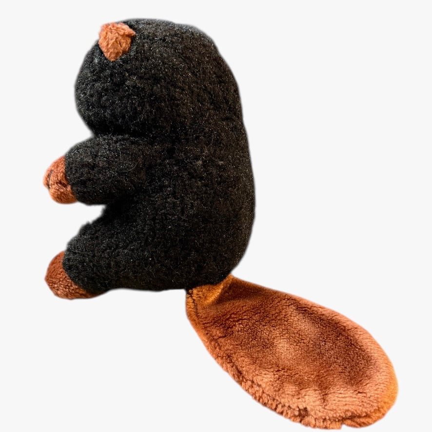 Vintage Plush Beaver Rare 8" Stuffed Animal Toy with Shiny Black Eyes, Flat Tail & Big Teeth!