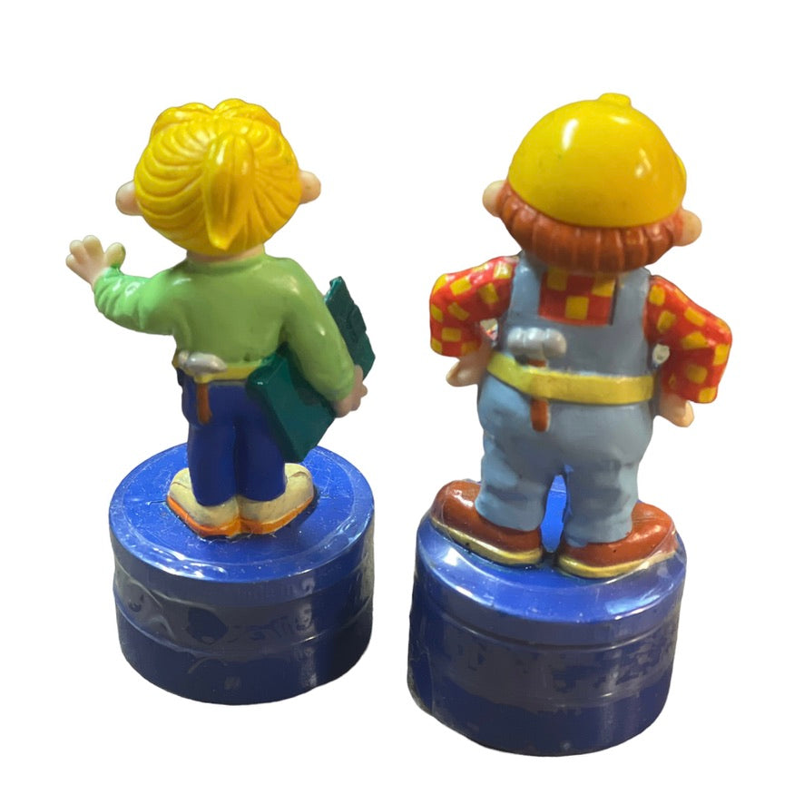DecoPac Bob the Builder & Wendy Stampers Cake Toppers Toy Figures Sealed Preowned