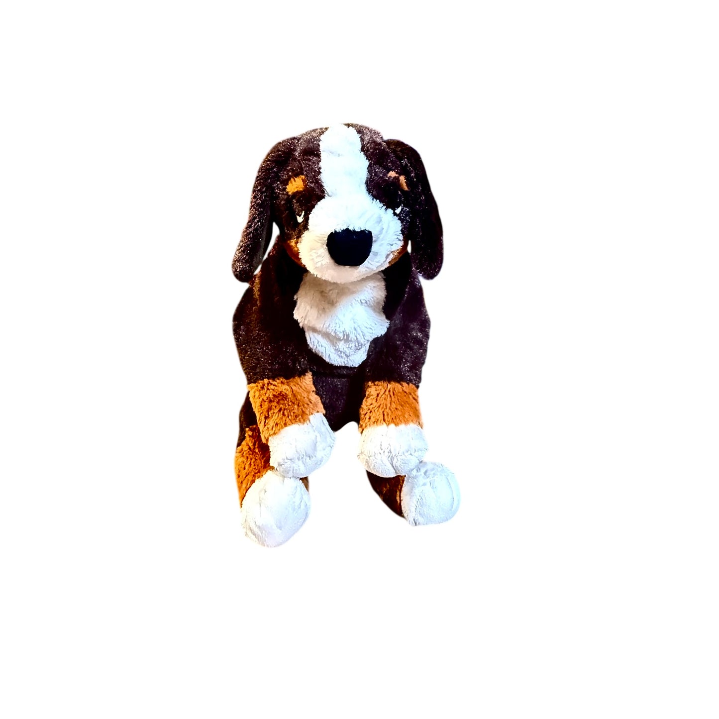 Ikea Hoppig Tri Coloured Bernese Mountain Dog 14” Stuffed Animal Toy Stiched Eyes in EUC