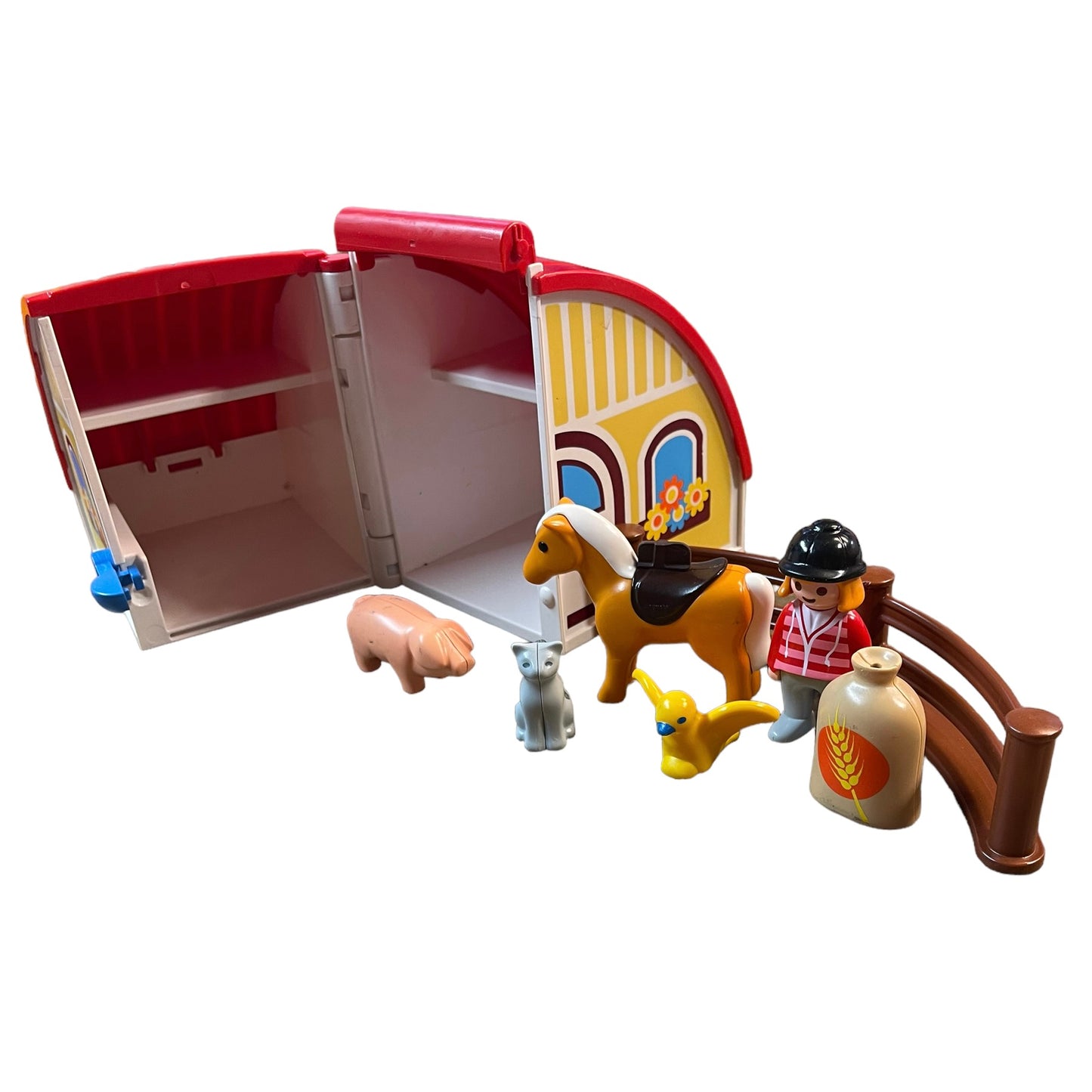 Playmobil Take-a-Long Barn & Accessories , Incomplete, Replacement Parts in GUC