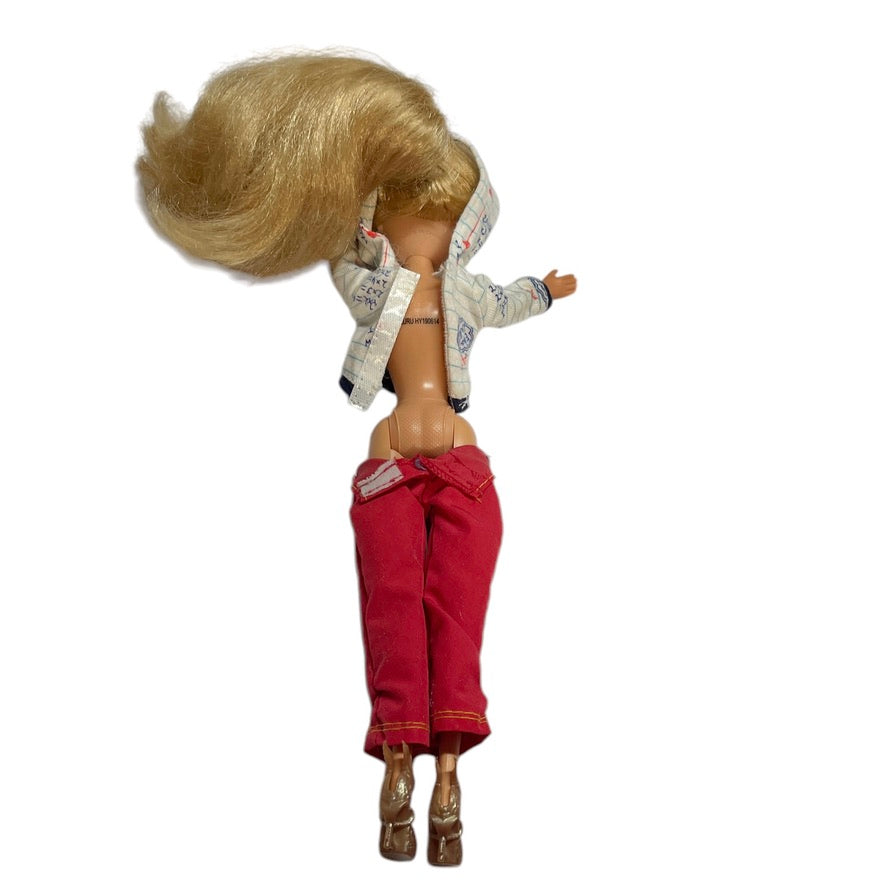 Zuru Fashion Doll, Thick Blond Hair, Cute Hoodie and Red Drawstring Pants, Amazing Gold Shoes!