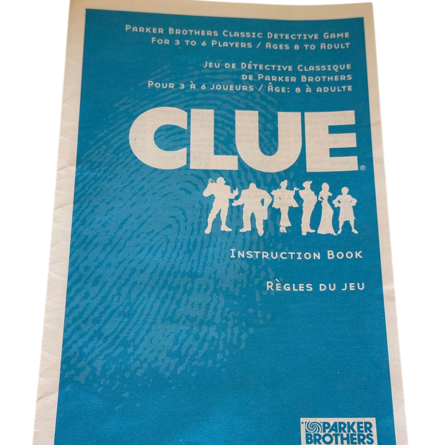 Vintage Clue, Parker Brother's Classic Detective Game from Hasbro, 2002 Bilingual. Preowned