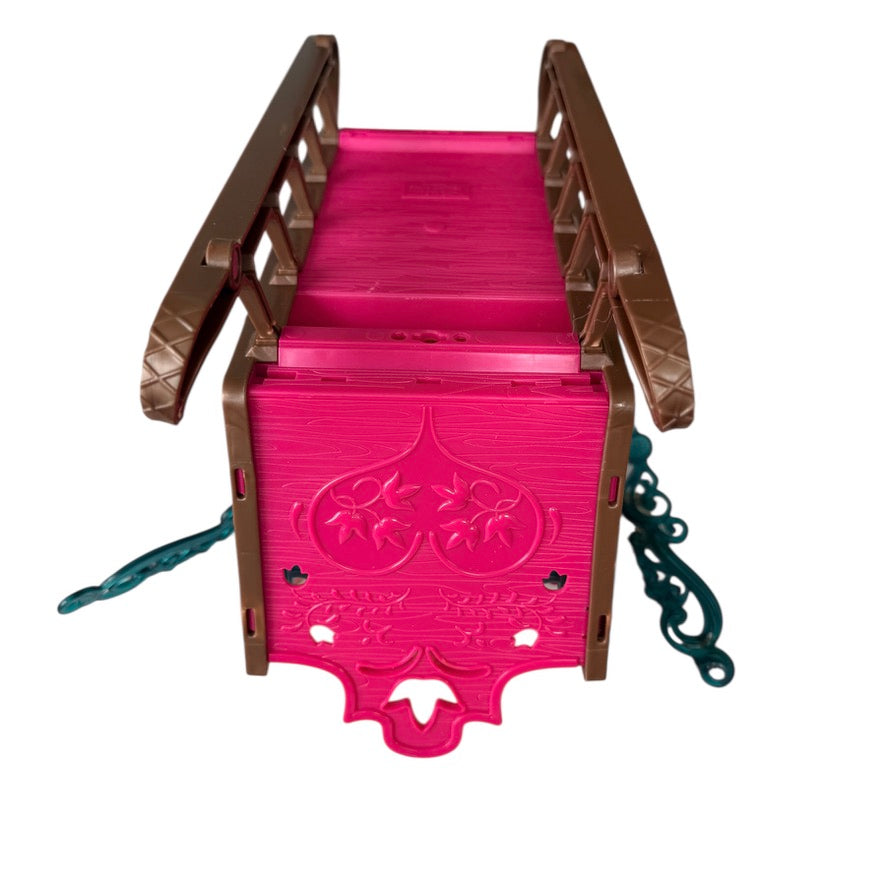 Royal Sled from Disneys Frozen, by Mattel, Fuchsia and Turquoise. Preowned with Reins, GUC