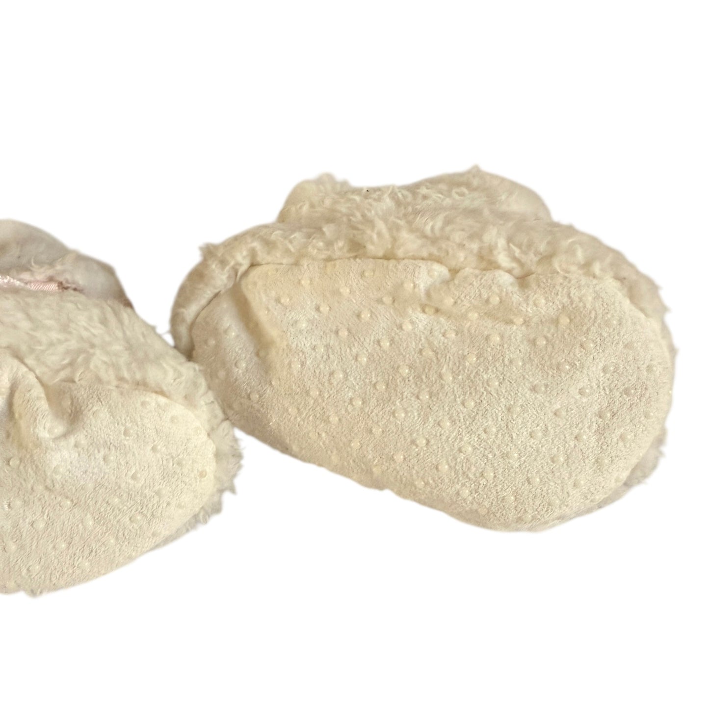 Carter's Fuzzy Bear Toddler Slipper Boots,  Cozy Lining, Grippy Bottoms & Tiny Pink Bow