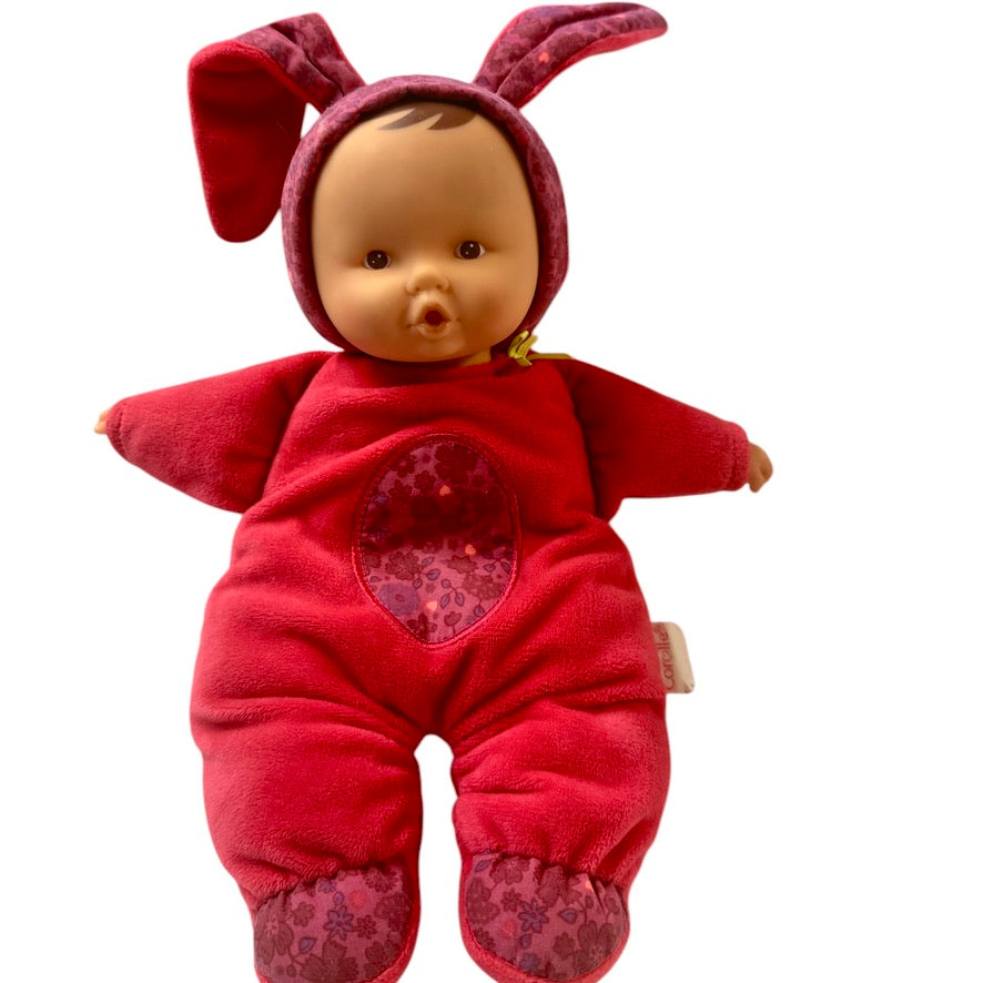 Adorable Corolle Babibunny Dodo Baby Doll Tiny Yellow Bow Missing Sound & Light Box