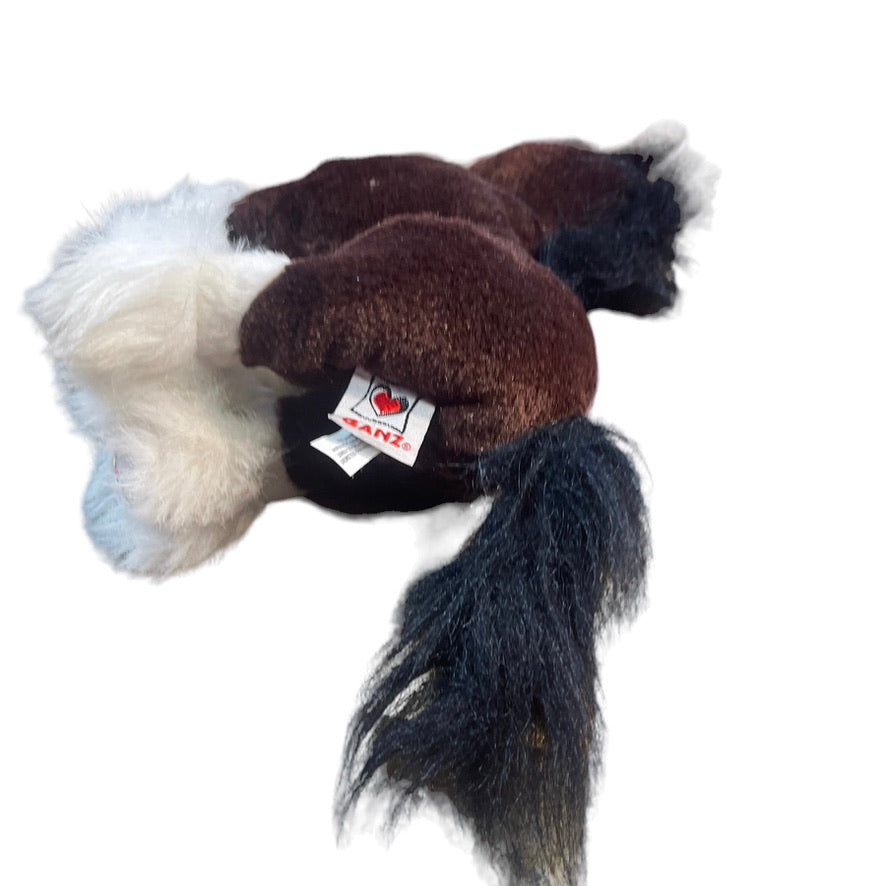 Ganz Webkins Clydesdale Horse, Black & Brown with Shaggy White Feet -No Code