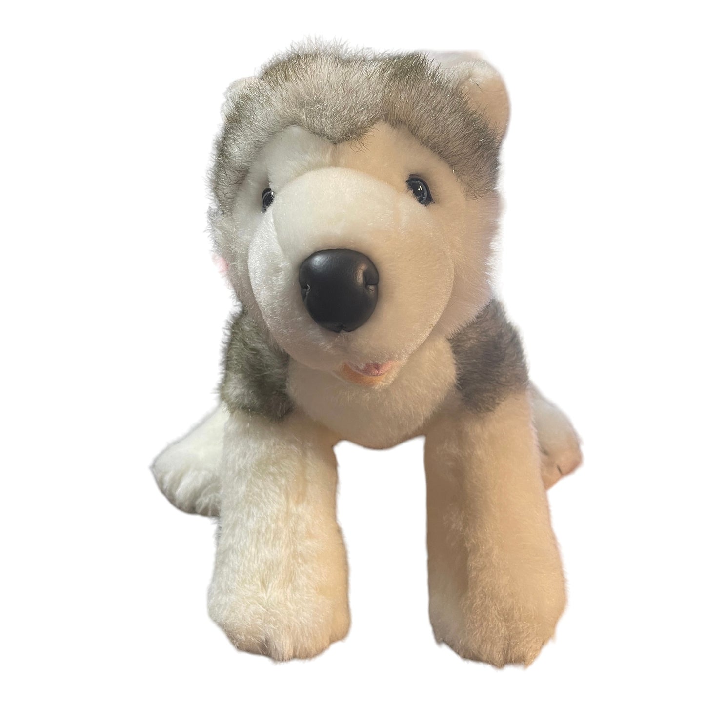Siberian Husky Blue Eyed BAB Barking/Panting Animated Stuffed Animal Preowned Toy