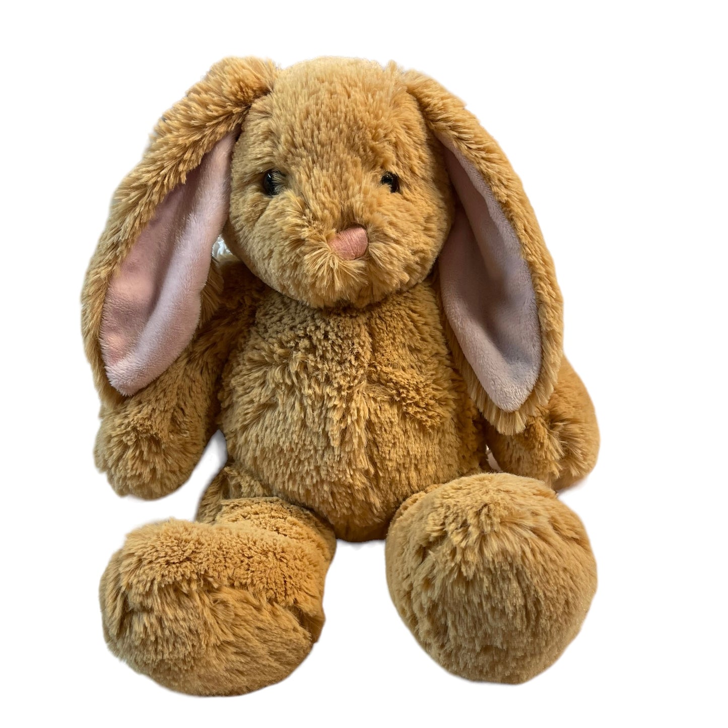 Sweet, Ultra Cuddly, Lop Eared Build- A -Bear Tan Rabbit with Pink Satin Nose