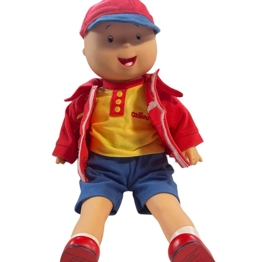 Caillou Interactive Doll, Removable Outfit, Shoes & Cap Moving Mouth HTF Trilingual EUC