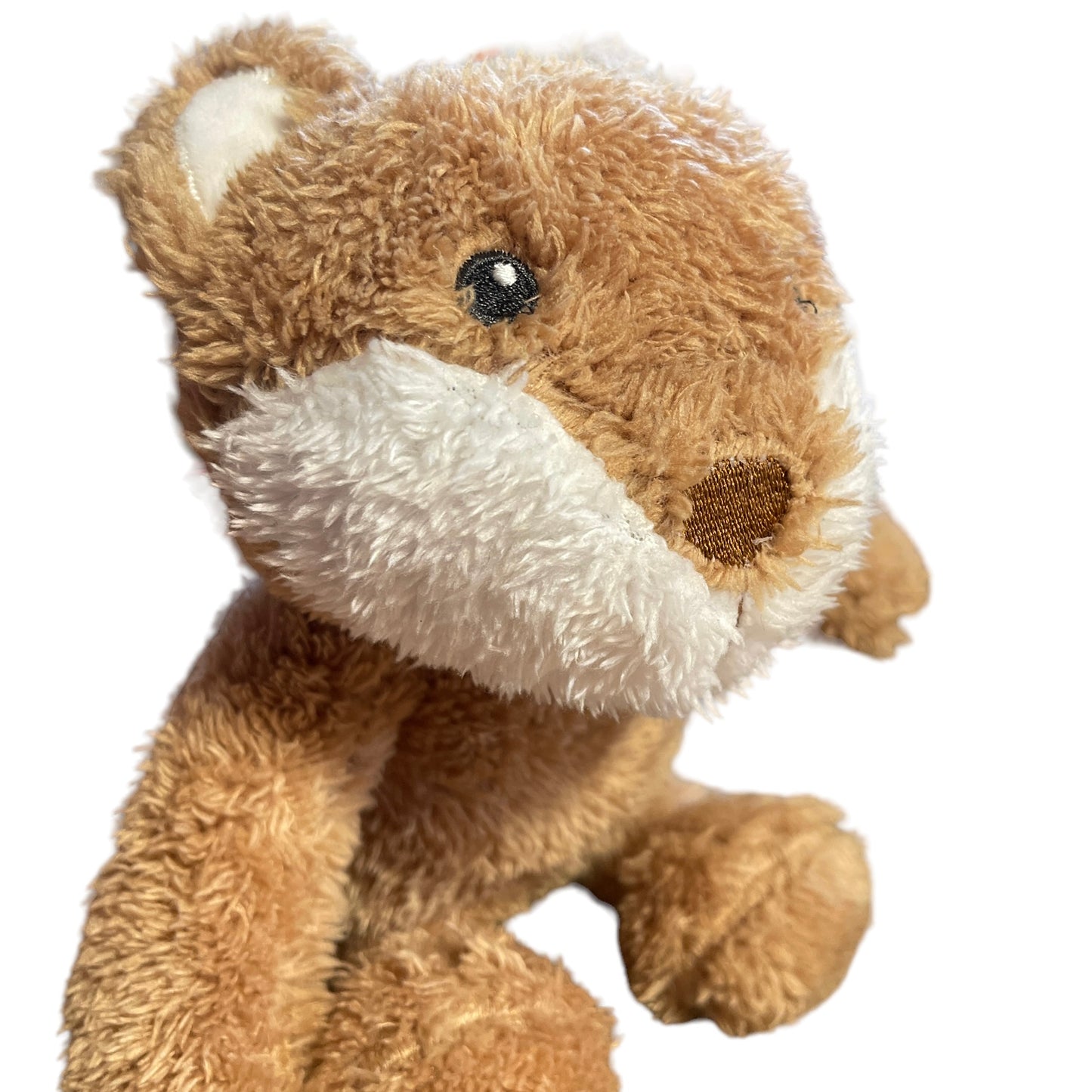 Fox Rattle 10" Plush Stuffed Animal Toy Brown & White with Embroidered Face, So Sweet!