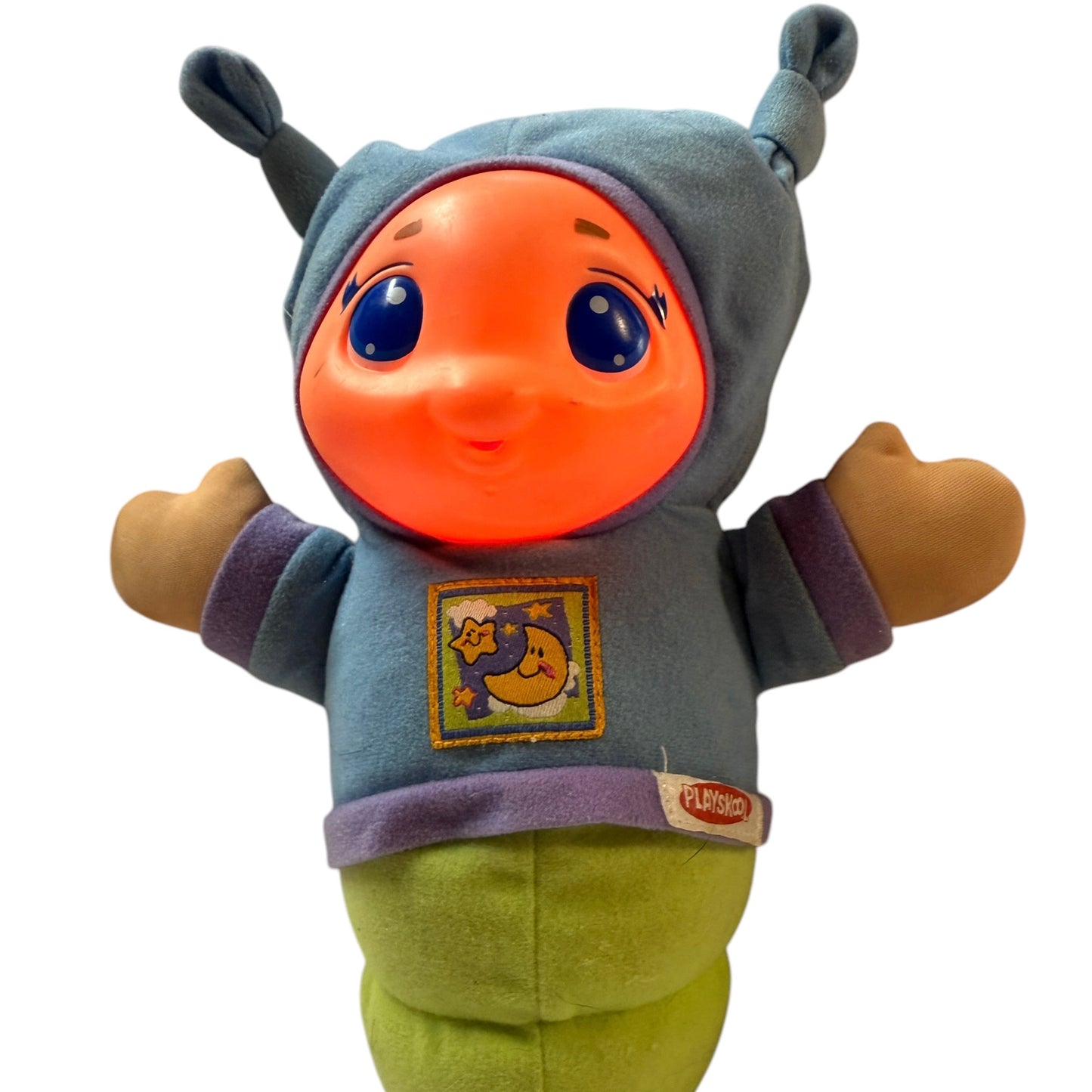 Playskool Hasbro Blue Lullabye GlowWorm Cuddly Musical Nightlight Lovey toy from 2005