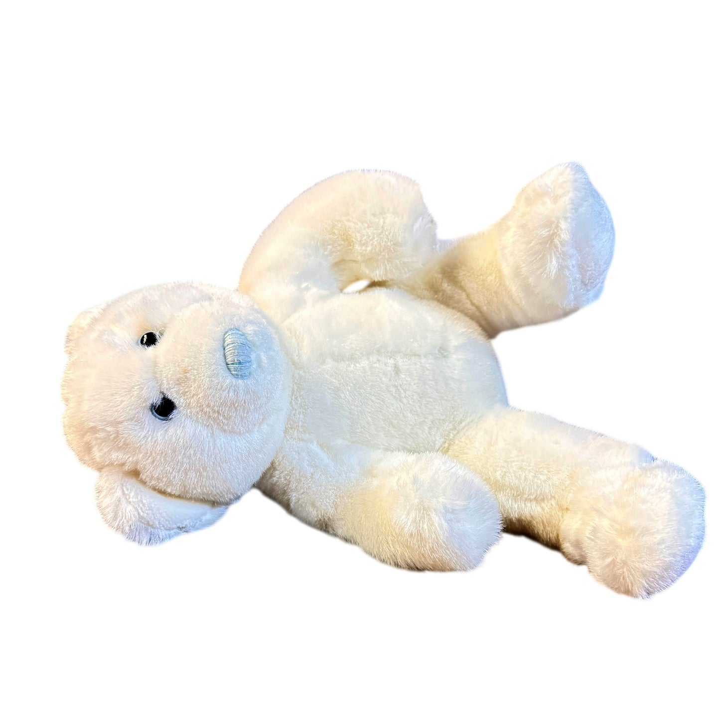 Build-A-Bear Seated Polar Bear, Bright White with Pretty Blue Eyes & a Satin Nose, 11” in GUC.  x