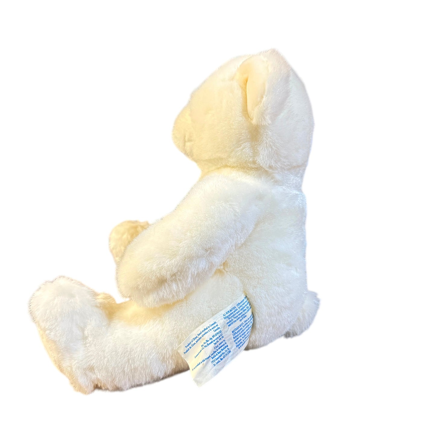 Build-A-Bear Seated Polar Bear, Bright White with Pretty Blue Eyes & a Satin Nose, 11” in GUC.  x