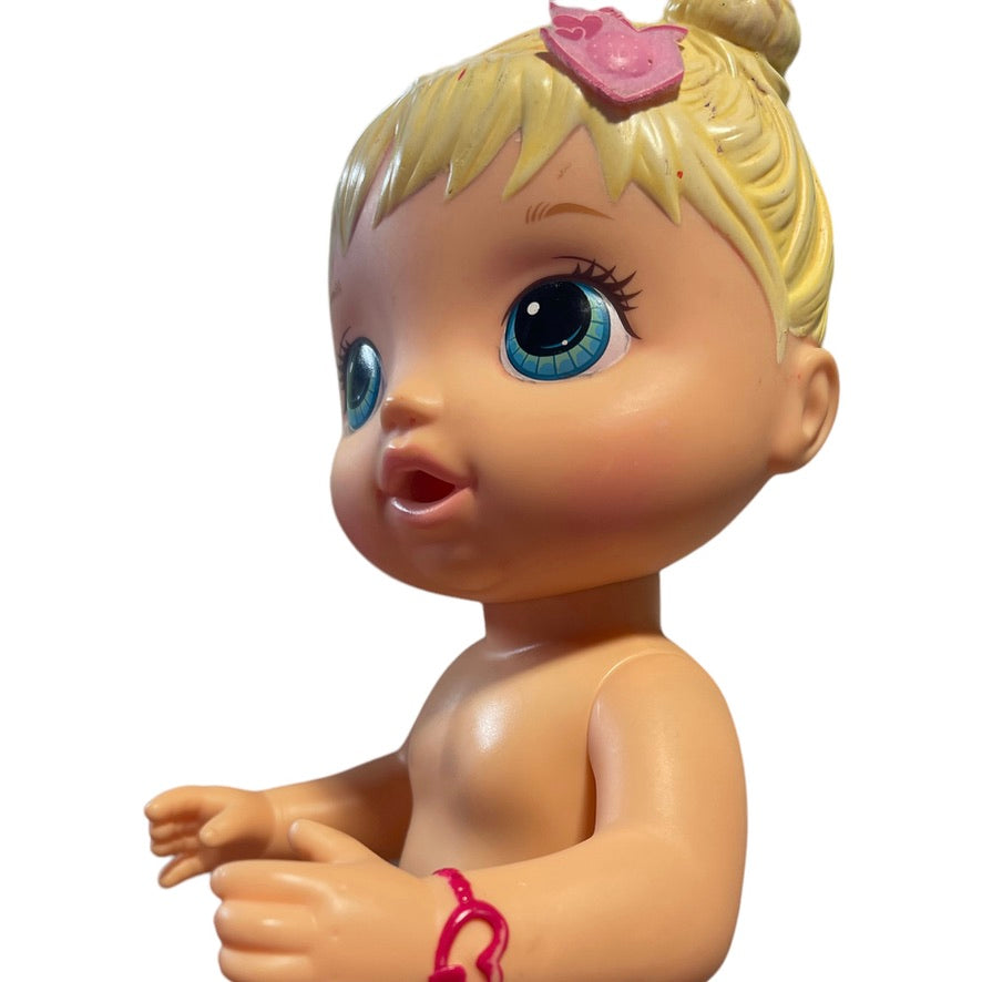Drink & Wet Baby Alive 2015, Pink Boots & Dainty Dress, in Good Preowned Condition