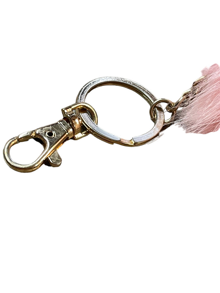 Fluffy Lucky Pink KeyChain in Excellent Preowned Condition