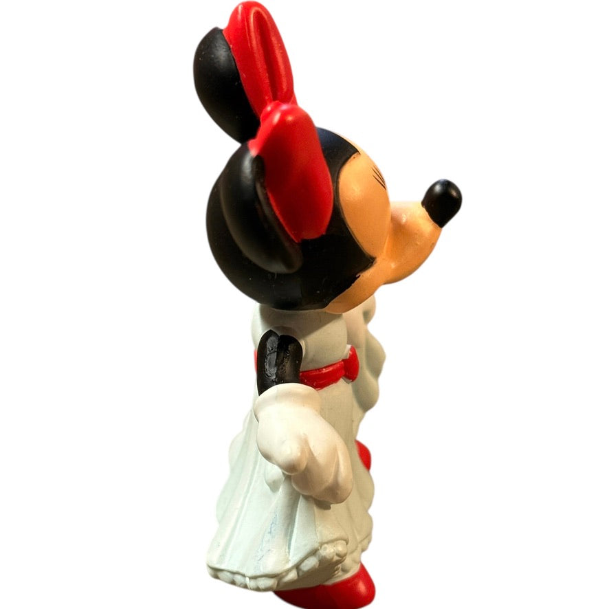 Walt Disney Parks Minnie Mouse 3.5" Happy Meal Toy, 2005, Vinyl in Blue Dress & Red Bow
